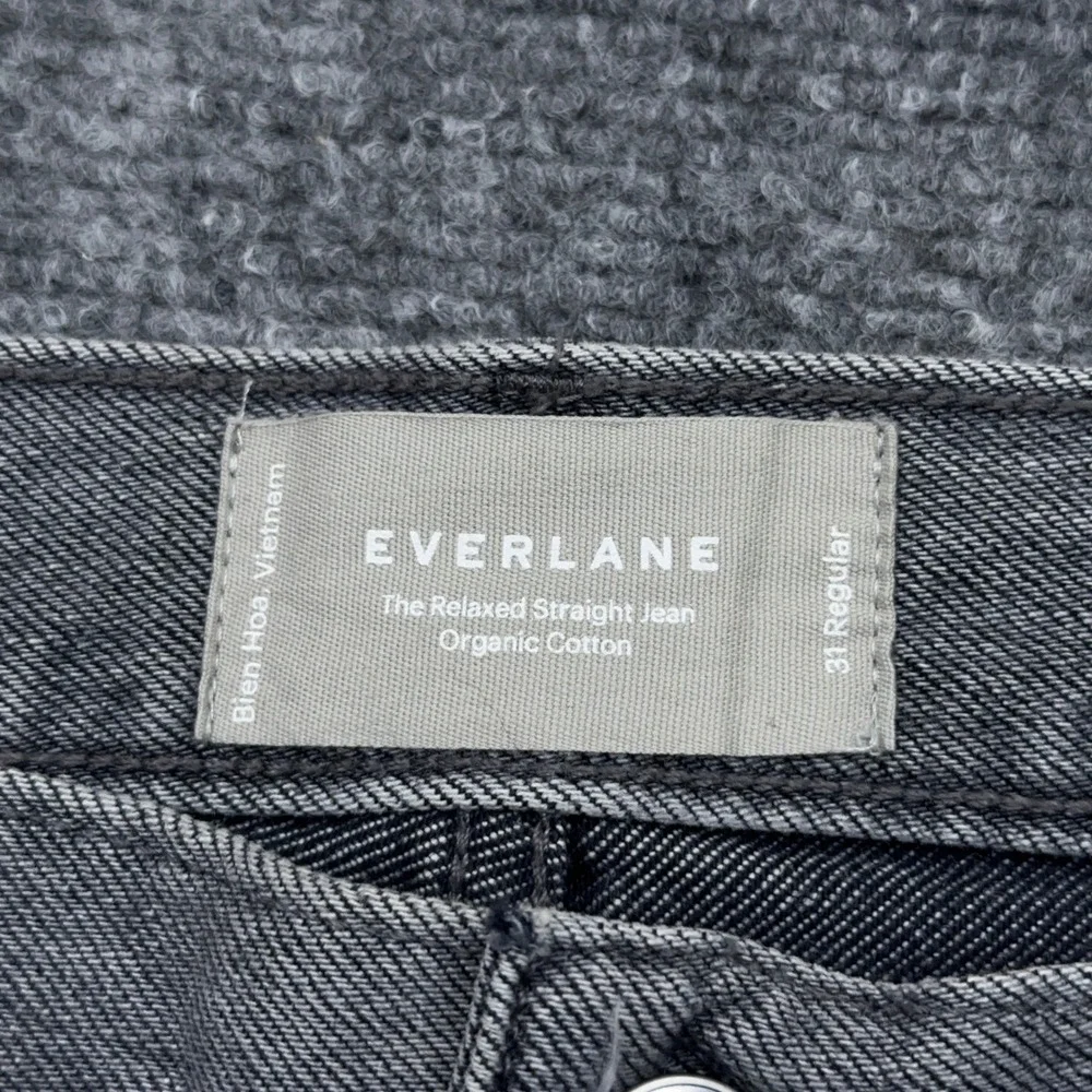 Everlane The Relaxed Straight Jean Women 31 (35x27.5) Organic Cotton Button Fly
